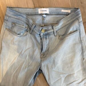 Frame Denim Sky Blue Skinny Jeans